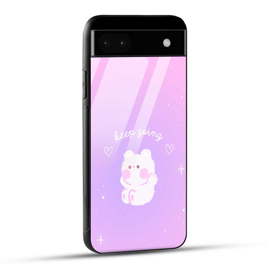 Google Pixel 6A Back Cover Pink Purple Gradient Aesthetic Motivational Printed Glass Case
