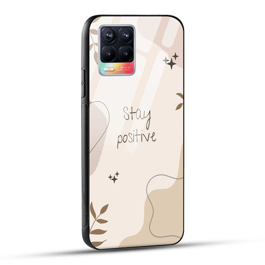 Realme 8 Back Cover Cream Beige Aesthetic Printed Glass Case