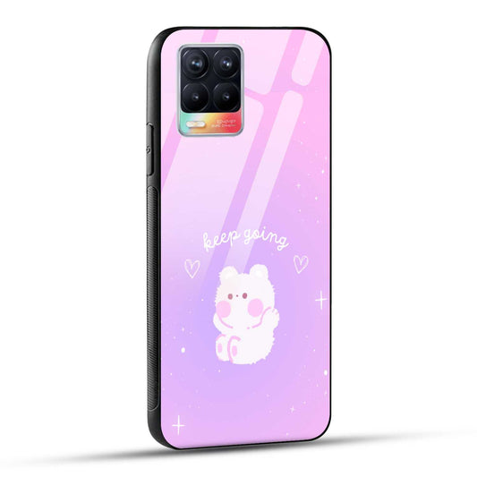 Realme 8 Back Cover Pink Purple Gradient Aesthetic Motivational Printed Glass Case