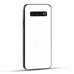 Samsung Galaxy S10 4G Back Cover Plain White Printed Glass Case