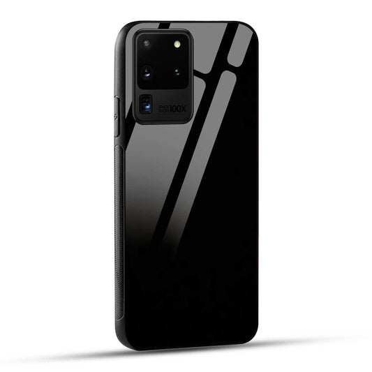 Samsung Galaxy S20 Ultra Back Cover Solid Black Printed Glass Case