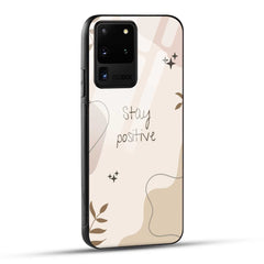 Samsung Galaxy S20 Ultra Back Cover Cream Beige Aesthetic Printed Glass Case
