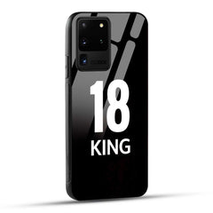 Samsung Galaxy S20 Ultra King number 18 Printed Glass Case