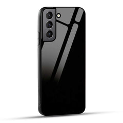 Samsung Galaxy S21 FE 5G Back Cover Solid Black Printed Glass Case