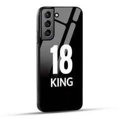 Samsung Galaxy S22 5G King number 18 Printed Glass Case