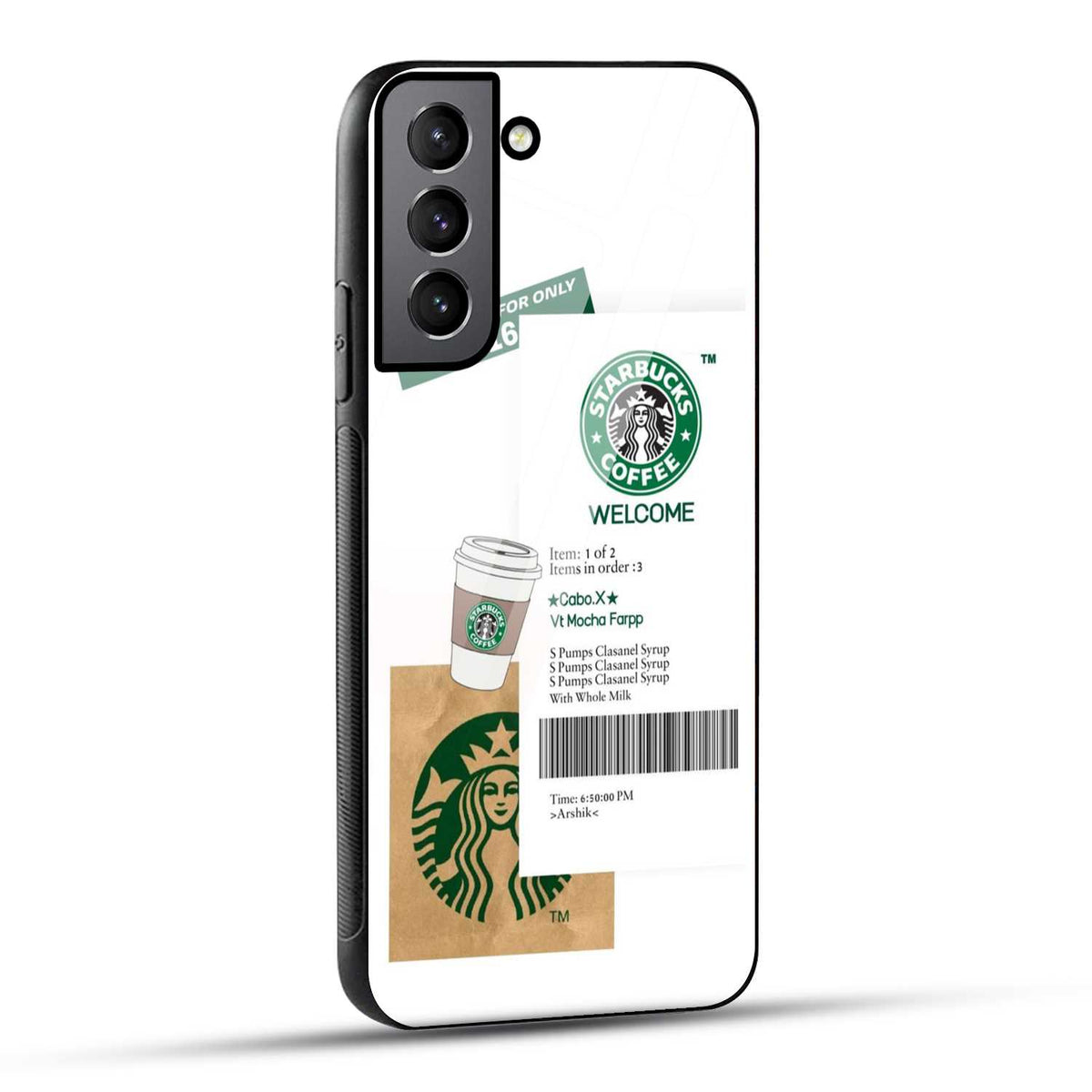Samsung Galaxy S22 Plus 5G Starbucks Coffee Printed Glass Case