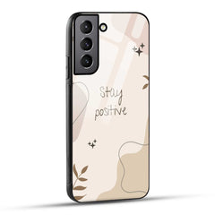 Samsung Galaxy S21 Plus 5G Back Cover Cream Beige Aesthetic Printed Glass Case