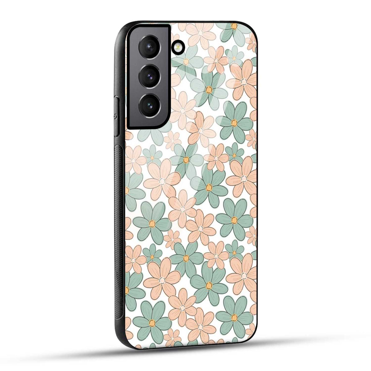 Samsung Galaxy S21 Plus 5G Back Cover Aesthetic Flowers Printed Glass Case