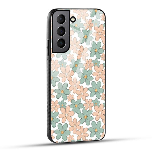 Samsung Galaxy S21 Plus 5G Back Cover Aesthetic Flowers Printed Glass Case