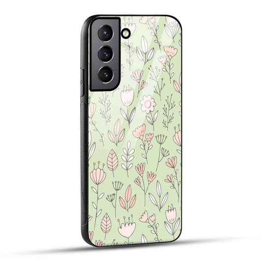 Samsung Galaxy S21 Plus 5G Back Cover Flower Art Printed Glass Case