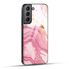 Samsung Galaxy S21 Plus 5G Back Cover Pink Marble Printed Glass Case