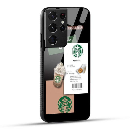 Samsung Galaxy S21 Ultra 5G Starbucks Coffee Printed Glass Case