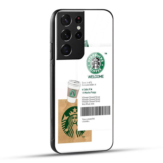 Samsung Galaxy S21 Ultra 5G Starbucks Coffee Printed Glass Case