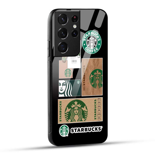 Samsung Galaxy S21 Ultra 5G Starbucks Coffee Printed Glass Case