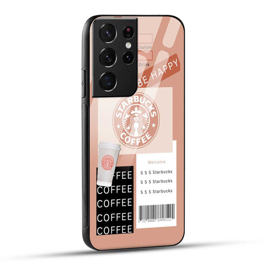 Samsung Galaxy S21 Ultra 5G Starbucks Coffee Printed Glass Case