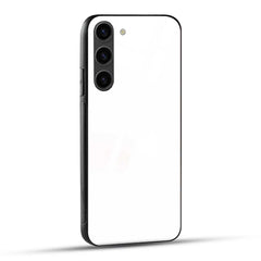 Samsung Galaxy S23 Plus 5G Back Cover Plain White Printed Glass Case