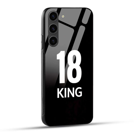 Samsung Galaxy S23 5G King number 18 Printed Glass Case