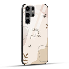Samsung Galaxy S24 Ultra 5G Back Cover Cream Beige Aesthetic Printed Glass Case