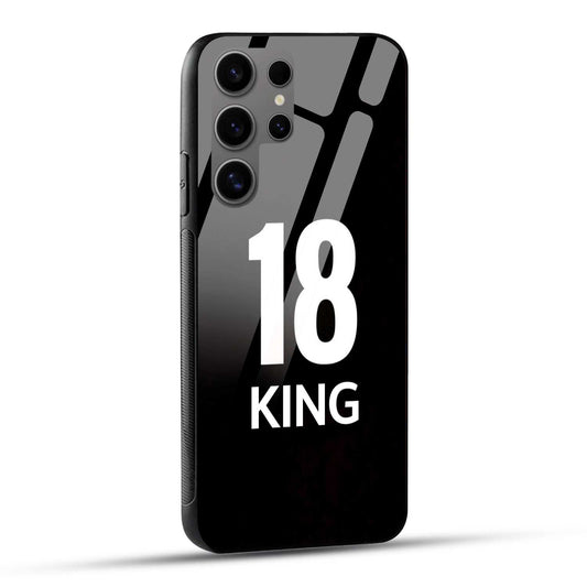 Samsung Galaxy S24 Ultra 5G King number 18 Printed Glass Case