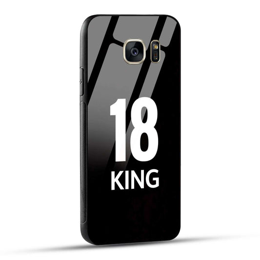 Samsung Galaxy S7 King number 18 Printed Glass Case