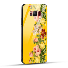 Samsung Galaxy S8 Back Cover Yellow Flowers Printed Glass Case