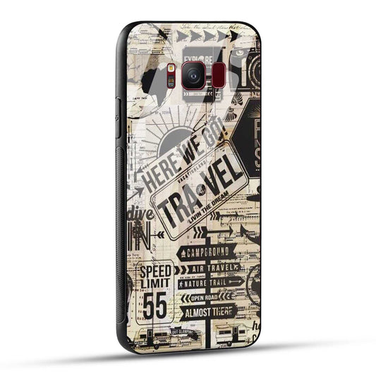 Samsung Galaxy S8 Back Cover Here We Go Travel Printed Glass Case