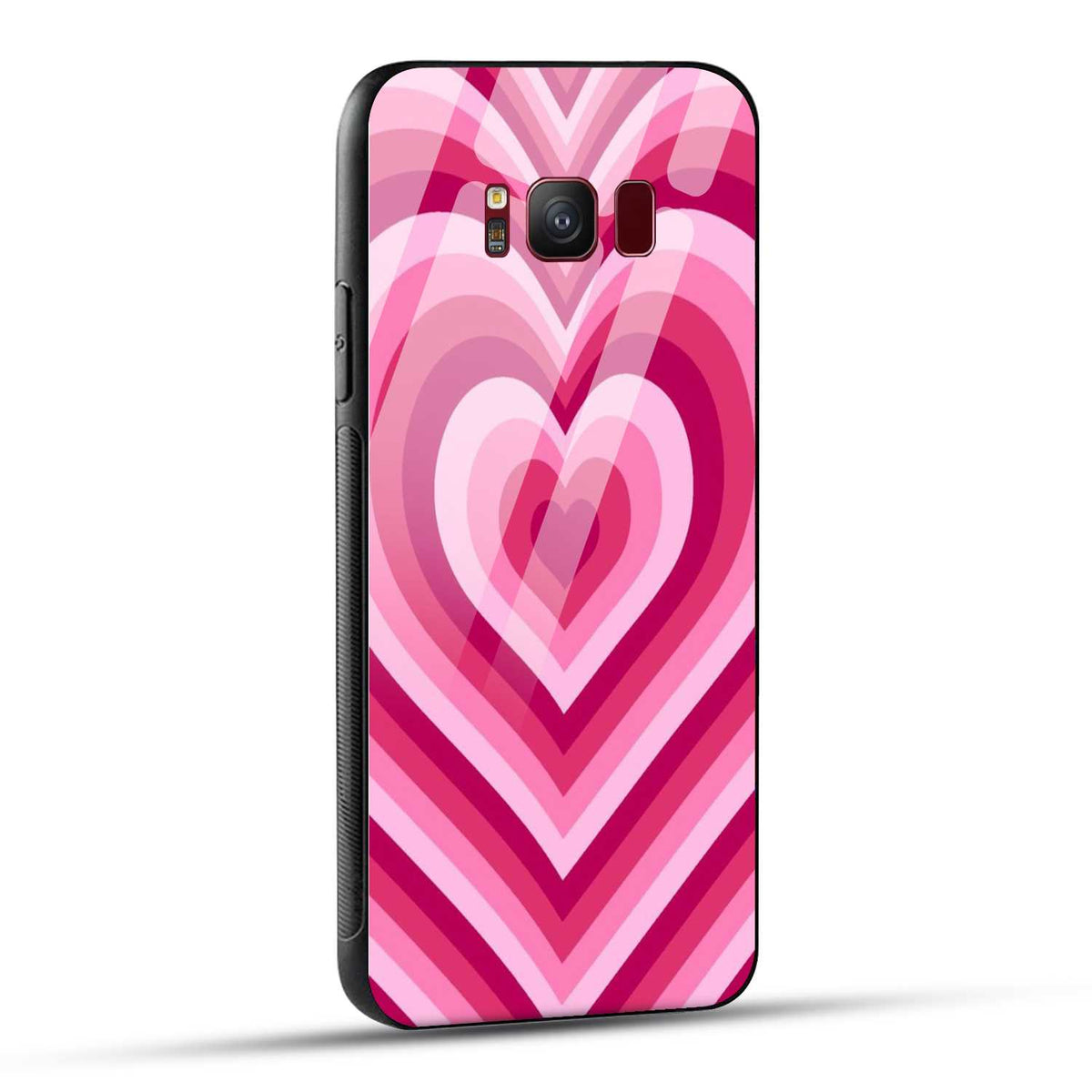 Samsung Galaxy S8 Back Cover Love Hearts Printed Glass Case
