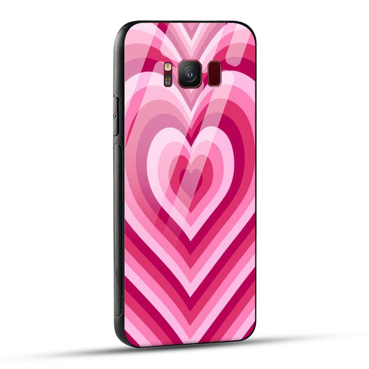 Samsung Galaxy S8 Back Cover Love Hearts Printed Glass Case