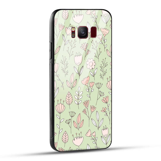 Samsung Galaxy S8 Back Cover Flower Art Printed Glass Case