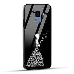 Samsung Galaxy S9 Back Cover Butterfly Girl Printed Glass Case