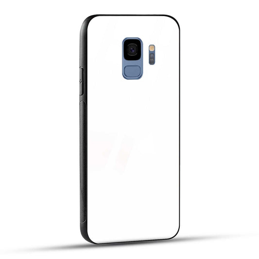 Samsung Galaxy S9 Back Cover Plain White Printed Glass Case