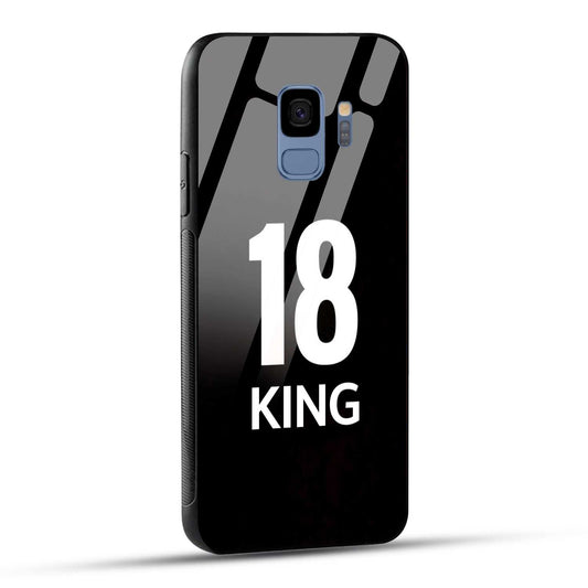 Samsung Galaxy S9 King number 18 Printed Glass Case