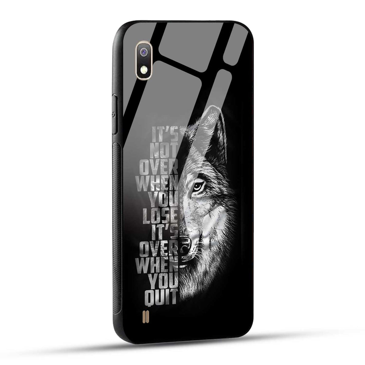 Samsung Galaxy A10 Back Cover Motivational Positive Quote Printed Glass Case