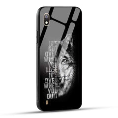 Samsung Galaxy A10 Back Cover Motivational Positive Quote Printed Glass Case