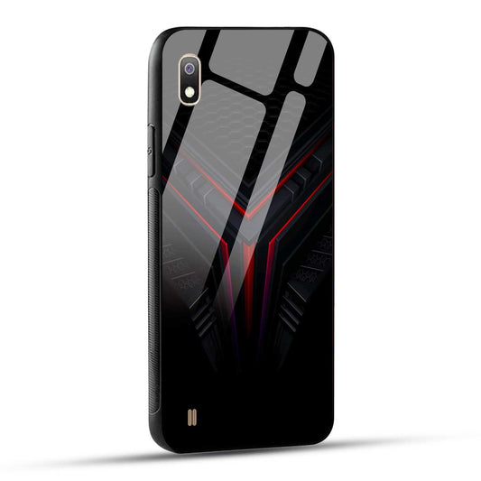 Samsung Galaxy A10 Back Cover Abstract Robotic Printed Glass Case