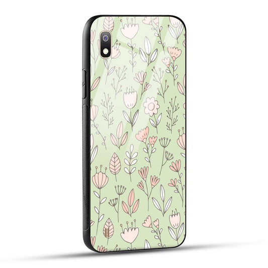 Samsung Galaxy A10 Back Cover Flower Art Printed Glass Case