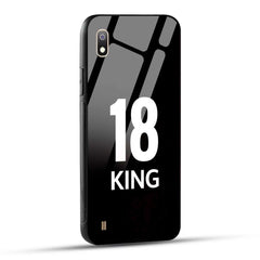 Samsung Galaxy A10 King number 18 Printed Glass Case