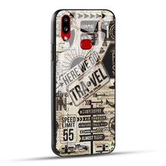Samsung Galaxy A10s Back Cover Here We Go Travel Printed Glass Case