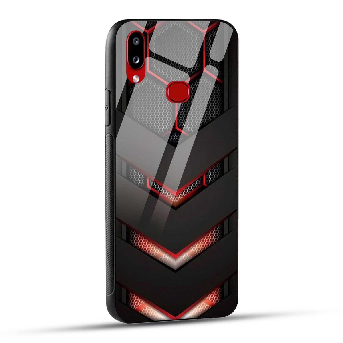Samsung Galaxy A10s Back Cover Robotic Abstract Printed Glass Case