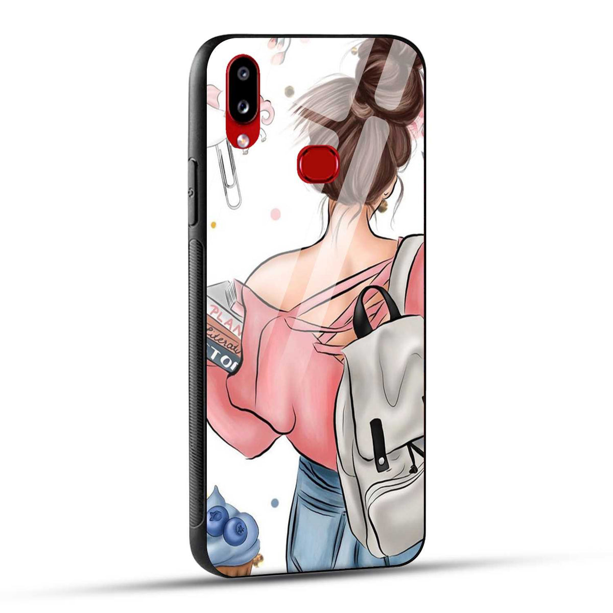 Samsung Galaxy A10s Back Cover Padhaku Girl Printed Glass Case