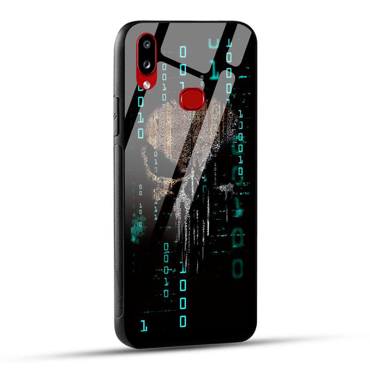Samsung Galaxy A10s Back Cover Hacker Printed Glass Case