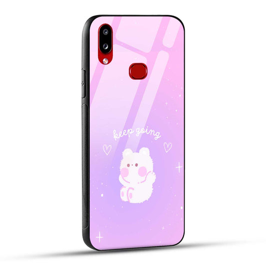 Samsung Galaxy A10s Back Cover Pink Purple Gradient Aesthetic Motivational Printed Glass Case