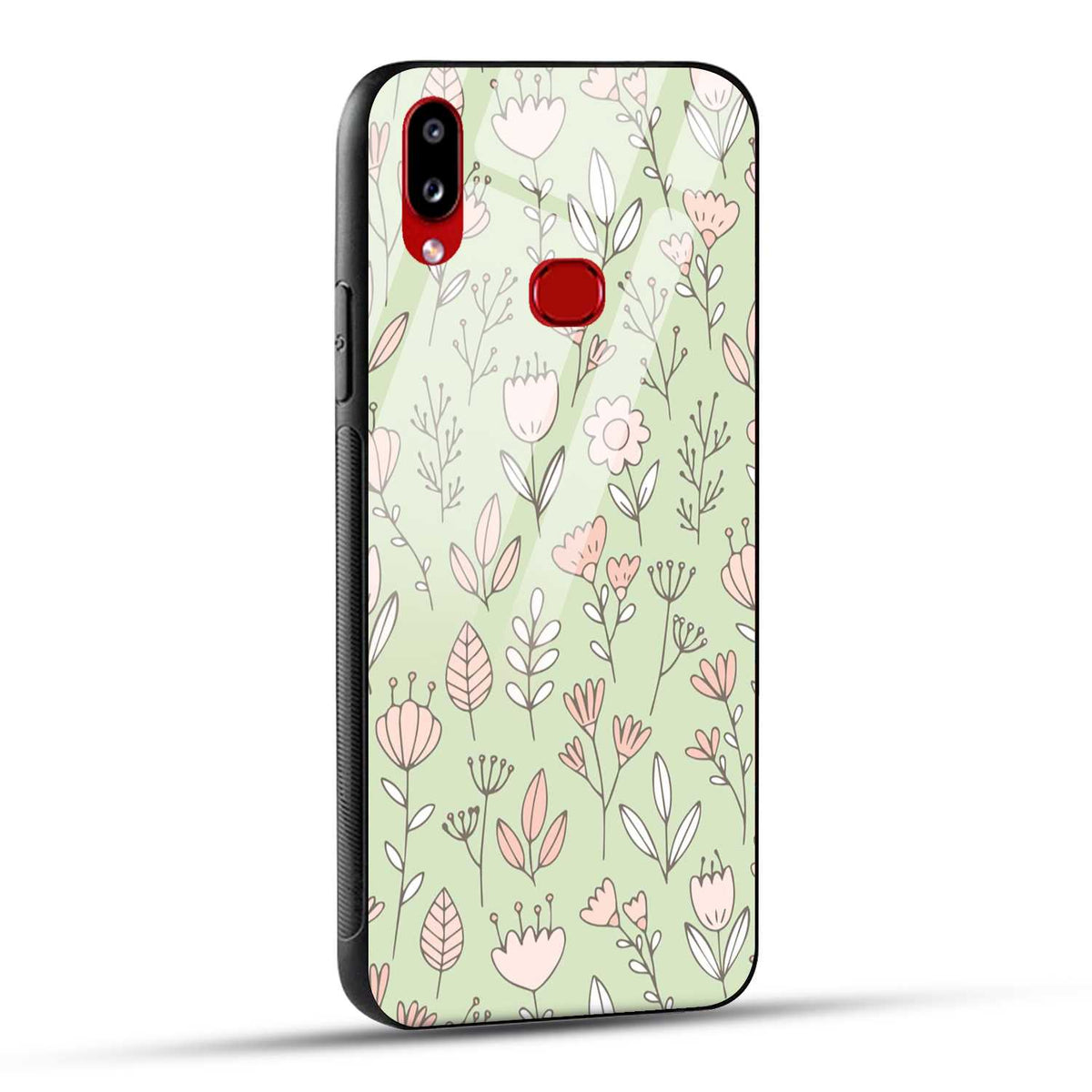 Samsung Galaxy A10s Back Cover Flower Art Printed Glass Case