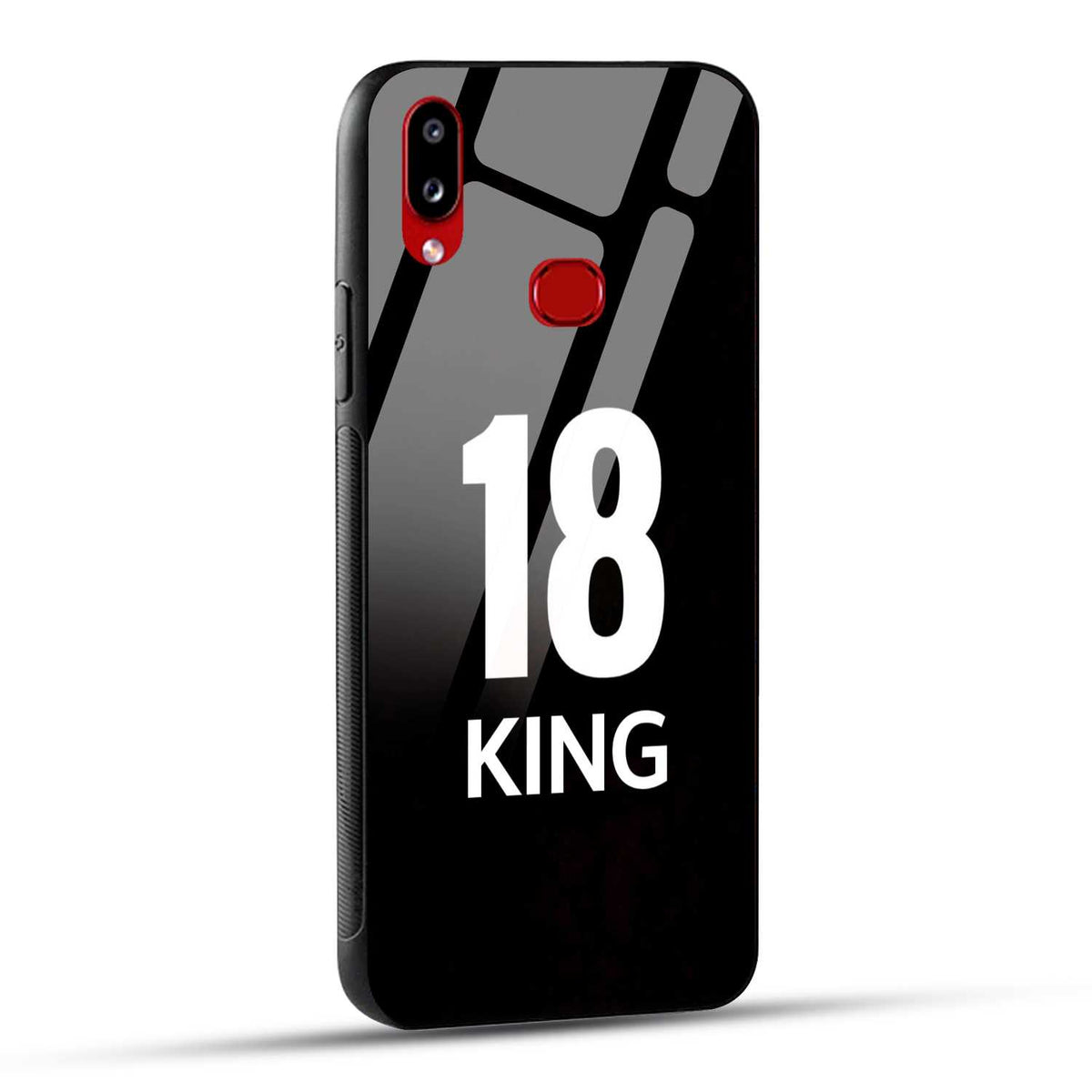 Samsung Galaxy A10s / Samsung Galaxy M01s King number 18 Printed Glass Case