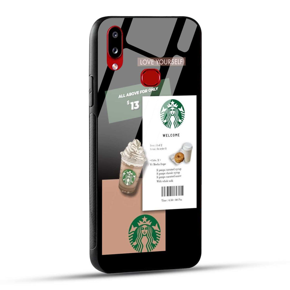 Samsung Galaxy A10s / Samsung Galaxy M01s Starbucks Coffee Printed Glass Case