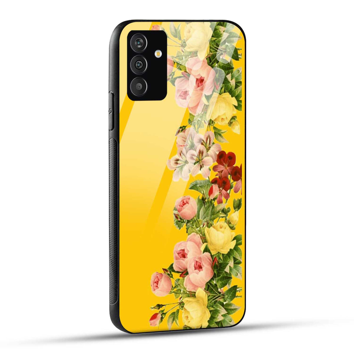 Samsung Galaxy A54 5G Back Cover Yellow Flowers Printed Glass Case
