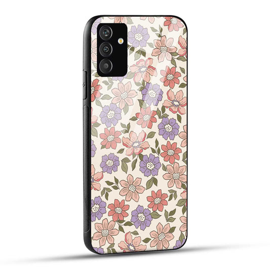 Samsung Galaxy A54 5G Back Cover Flowers In Retro  Printed Glass Case