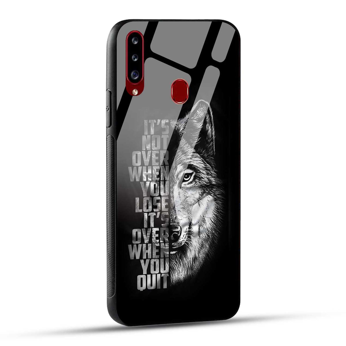 Samsung Galaxy A20s Back Cover Motivational Positive Quote Printed Glass Case