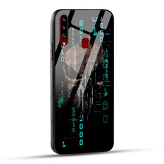 Samsung Galaxy A20s Back Cover Hacker Printed Glass Case