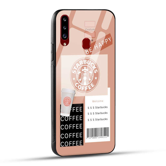 Samsung Galaxy A20s Starbucks Coffee Printed Glass Case